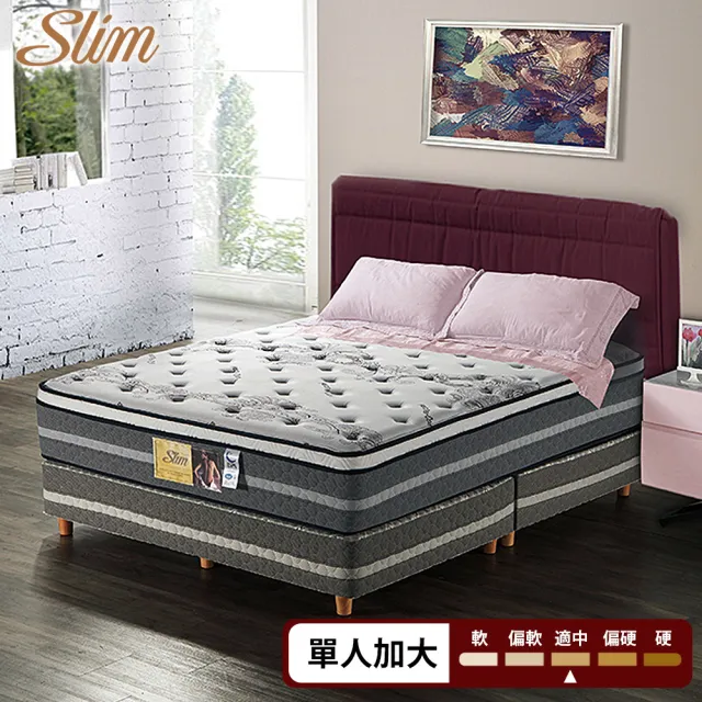 【SLIM 紓壓型】Coolfoam記憶膠涼感獨立筒床墊(單人加大3.5尺)
