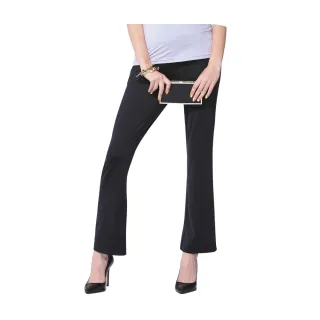 【Gennies 奇妮】魔術酷褲舒爽長褲-黑灰/灰(孕婦褲 一體成型 無痕褲頭)