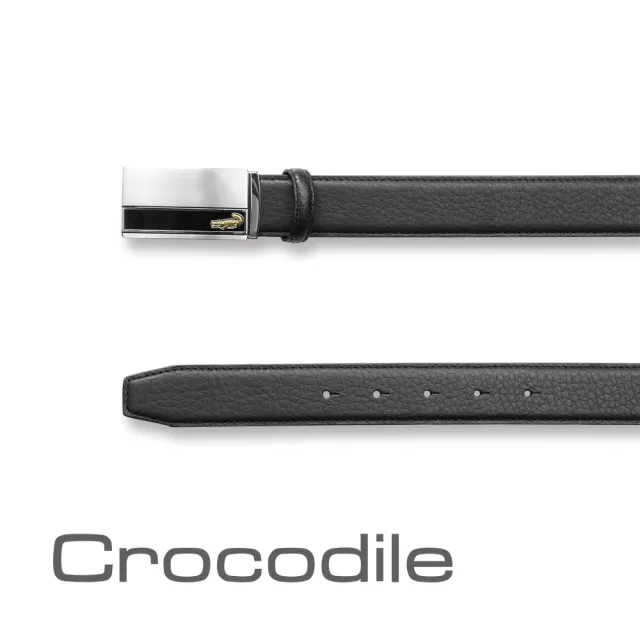 【Crocodile】鱷魚皮件 真皮扣式皮帶 0101-40071(義大利進口牛皮)