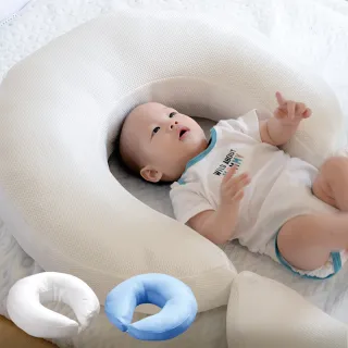 【Embrace 英柏絲】3D涼感網布 多功能舒壓 哺乳枕 可拆洗 孕婦輔助/護嬰/托腹/月亮(一入)