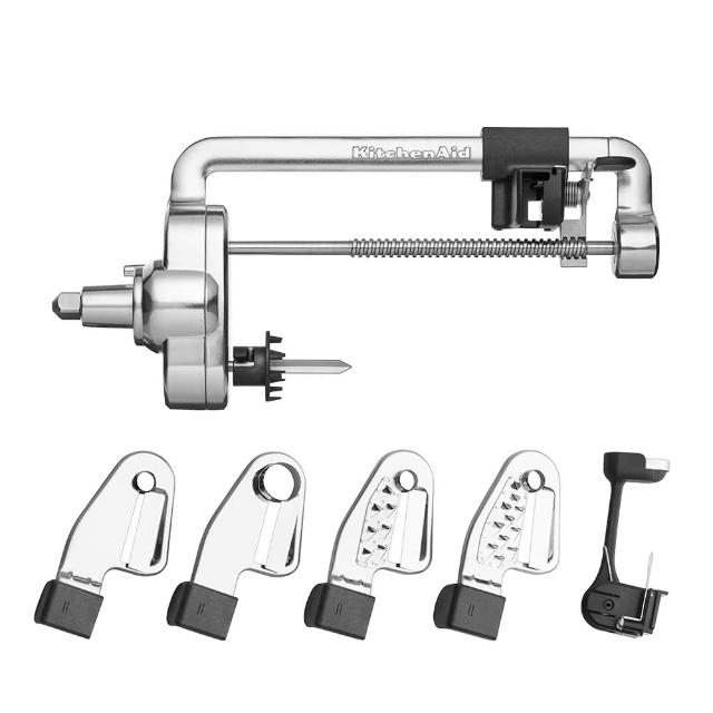 KitchenAid 切菜器為家用廚房配件,容量4.1-5L,效能達201W~300W,適合日常切菜需求。新品瑕疵保證,提供高效切片與攪拌功能,提升廚房效率。 KitchenAid 切菜器