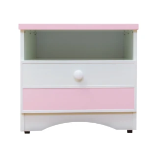 【南亞塑鋼】貝妮1.6尺粉色塑鋼一抽床頭櫃