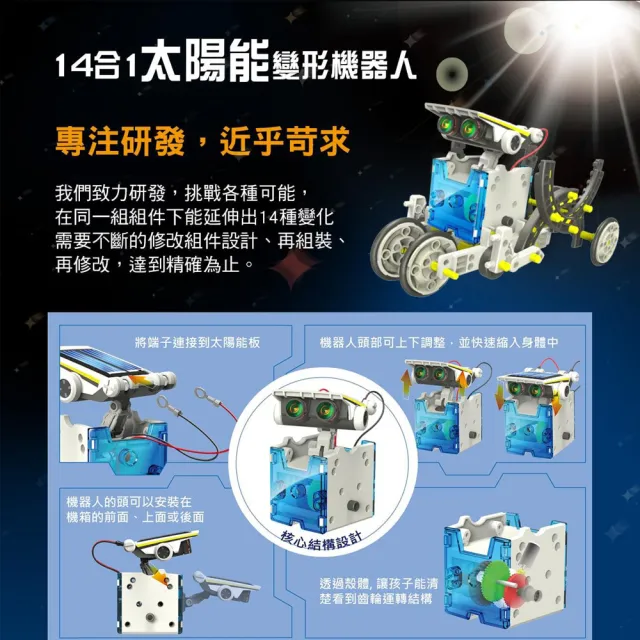 【Pro’sKit 寶工】科學玩具GE-615 14合1太陽能變形機器人(原廠授權經銷 STEAM創客/教育科學)
