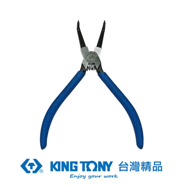 【KING TONY 金統立】專業級工具 內90度C型扣環鉗 歐式 7英吋(KT68HB-07)