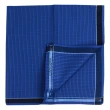 【Calvin Klein】紳士款細格紋方型帕領巾(深藍)