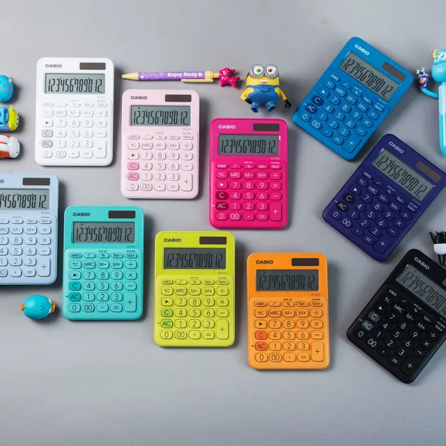 【CASIO 卡西歐】12位元繽紛馬卡龍色系便利型計算機(MS-20UC-共10色)