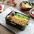 【日系簡約】日本製 無印風便當盒 保鮮餐盒 辦公旅行用(650ML-消光黑)