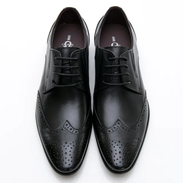 【GEORGE 喬治皮鞋】商務系列 雕花綁帶紳士皮鞋-黑615011BW-10