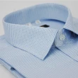【金安德森】藍色細格紋窄版短袖襯衫-fast