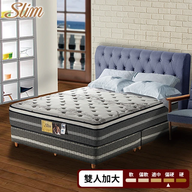 【SLIM 紓壓型】Coolfoam涼感記憶膠彈簧床墊(雙人加大6尺)