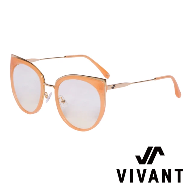 【VIVANT】愛戀系列金屬貓眼太陽眼鏡．橘(AMOUR C5)