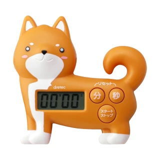 【DRETEC】新柴犬日本動物造型計時器-3按鍵-咖啡色(T-567BR)