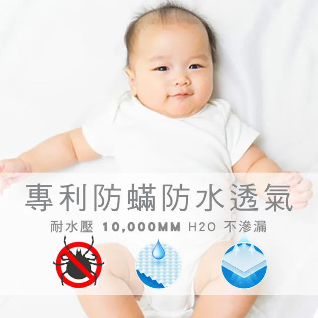 【sonmil】醫療級乳膠床墊 5cm雙人特大7尺 吸濕排汗防蹣防水透氣