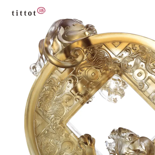 【tittot 琉園】富貴亨通_發財_開運(琉璃/禮物/玻璃/水晶/藝術品/擺飾/禮贈/企業/送禮/富/貴/亨/通)