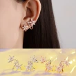 【Emi 艾迷】韓系925銀針清新澄光花朵輕綴鋯石耳環
