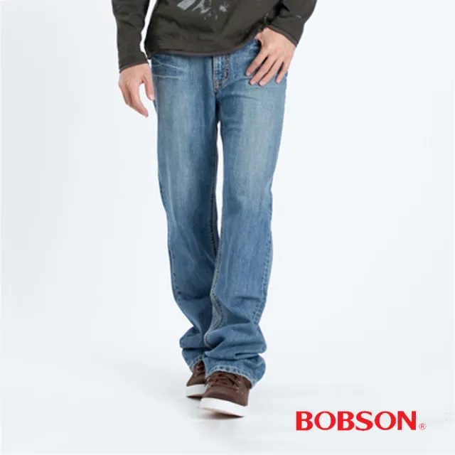 【BOBSON】男款中直筒牛仔褲(1706-58)