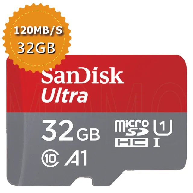 【SanDisk 晟碟】Ultra 32GB microSDHC A1 記憶卡120MB/s(平行輸入)