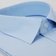 【金安德森】藍色斜紋窄版短袖襯衫-fast