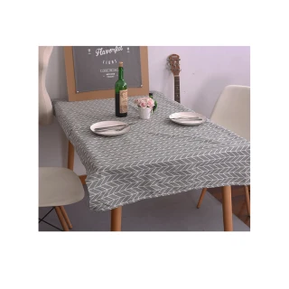 【La Vie】zakka 現代簡約灰色箭頭餐桌布(100X140cm)