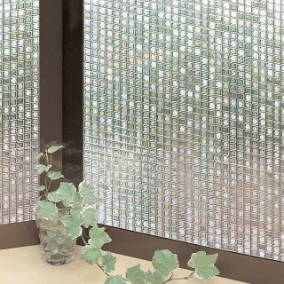 【meiwa】日本製造抗UV可變色節能靜電窗貼(馬賽克- 92x200公分)