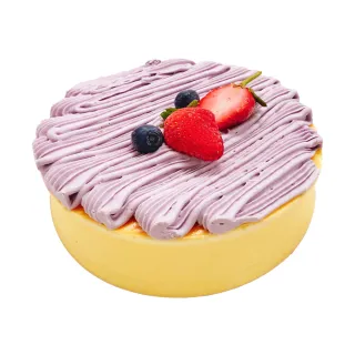 【樂活e棧】生日快樂造型蛋糕-香芋愛到泥乳酪蛋糕5吋1顆(生日快樂 蛋糕 手作 水果)