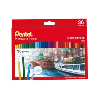 【PENTEL飛龍】CB9-36TW 水溶性彩色鉛筆(36色組)