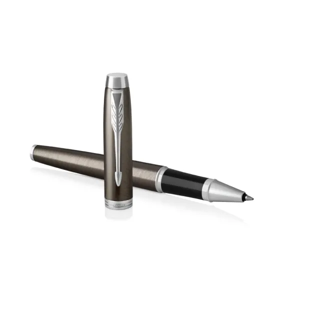 【PARKER】NEW IM 金屬灰白夾 鋼珠筆(免費刻字服務)