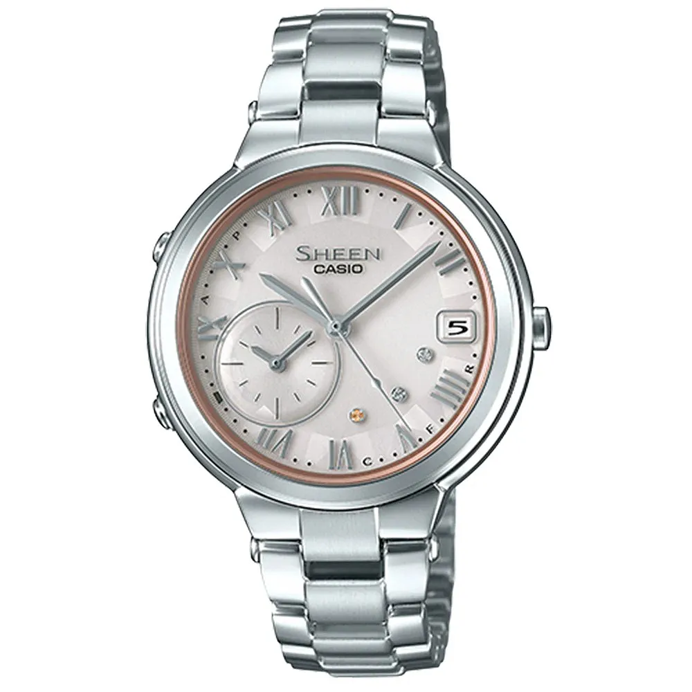【CASIO 卡西歐】SHEEN 藍牙太陽能錶 情人節 禮物(SHB-200AD-4A)