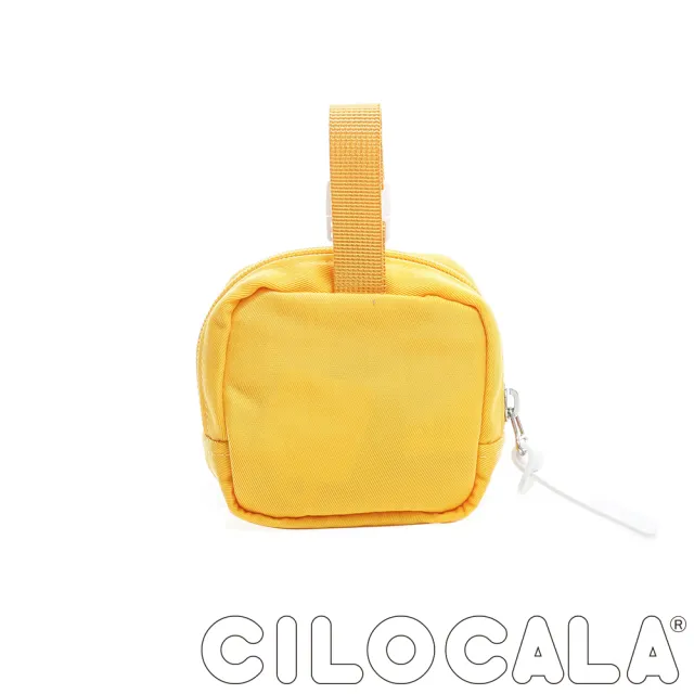 【CILOCALA】亮彩尼龍防潑水可扣式零錢包(黃色)