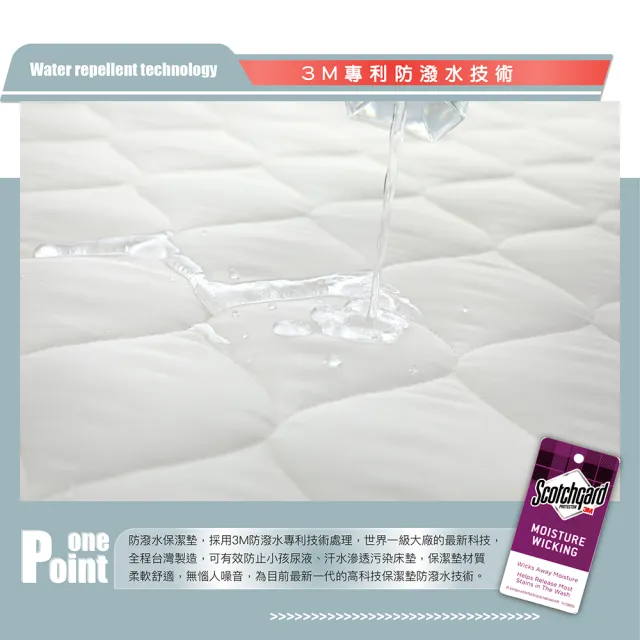 【ISHUR伊舒爾】MIT高效能防潑水床包式保潔墊-雙人(3M防潑水技術/台灣製/馬卡龍6色任選)