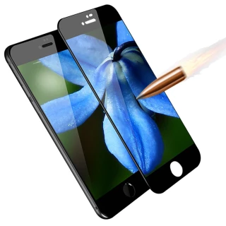 【YANG YI 揚邑】Apple iPhone 8/7 Plus 5.5吋 滿版軟邊鋼化玻璃膜3D曲面防爆抗刮保護貼(黑色)