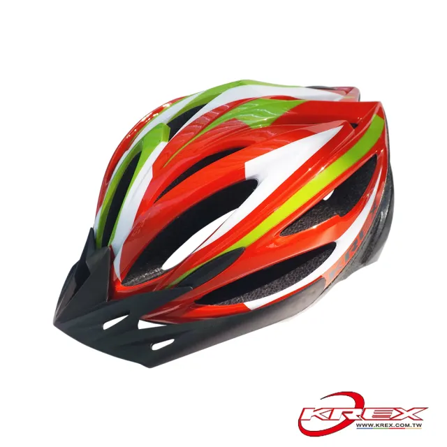 【KREX】CS-1800 拉風款自行車專用安全帽(紅色)