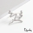 【Quenby】925純銀 極具線條感不對稱耳環/耳針(飾品/配件/)