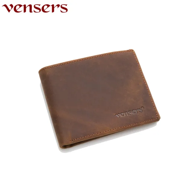 【Vensers】 小牛皮潮流個性皮夾(NB600401瘋馬皮短夾)