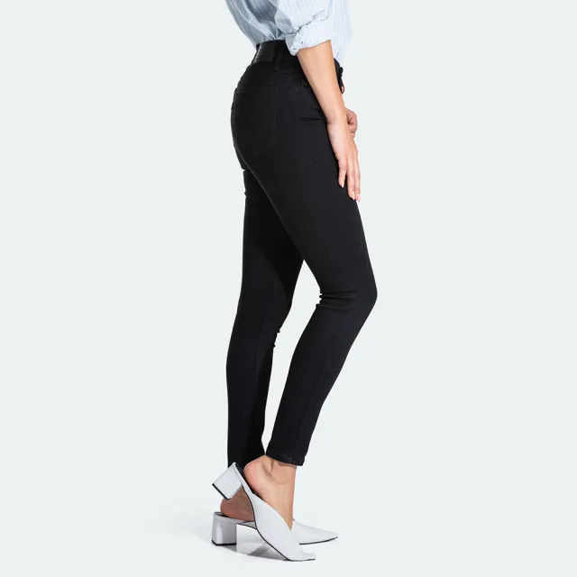 【LEVIS】女款 720高腰超緊身窄管/超彈力牛仔長褲/天絲棉/黑皮牌/黑色基本款 熱賣單品 52797-0000