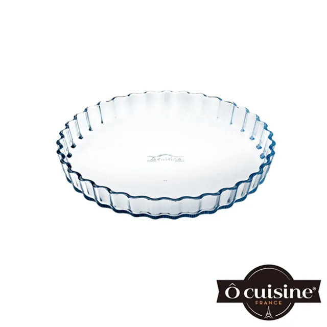 【O cuisine】法國製造耐熱玻璃波浪派盤(27CM)