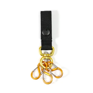 【ADISI】織帶+20mm拉力鋁雙轉+4mmS鍛造鉤 AS17046(鑰匙圈、鋁合金、掛勾)