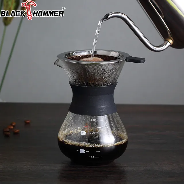 【BLACK HAMMER】手沖咖啡壺400ml(買一送一)