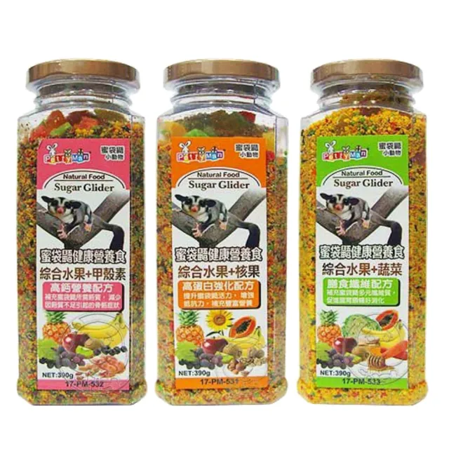 【PettyMan】蜜袋鼯健康營養食 390g*2入組