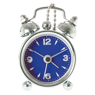 【歐洲名牌時鐘】Present Time-隨身小鬧鐘/藍《歐型精品館》(簡約時尚造型/掛鐘/壁鐘/鬧鐘/輕巧可愛)