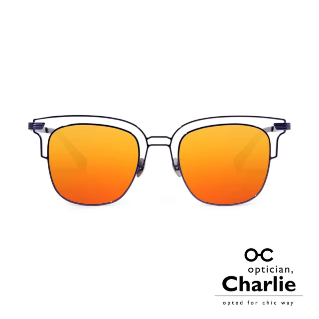 【Optician Charlie】韓國亞洲專利 NPA系列太陽眼鏡(藍 + 水銀橘鏡面  NPA BL)