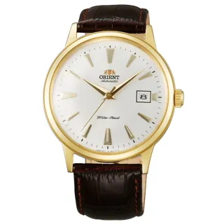 【ORIENT 東方錶】DATEⅡ機械錶 皮帶款  金色- 40.5mm(FAC00003W)
