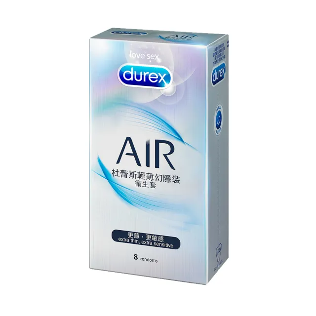 【Durex杜蕾斯】AIR輕薄幻隱裝保險套8入/盒