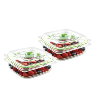【65折加購】美國FoodSaver-真空密鮮盒2入組 小-0.7L