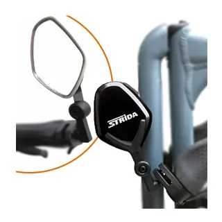 【STRiDA 速立達】可轉多角度可折疊單車後照鏡-黑