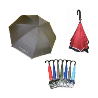 【海夫健康生活館】皮爾卡登 紳士 自動 反向傘 超潑水 雨傘(3454)