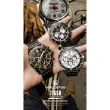 【elegantsis】JT65R 騎士系列三眼計時手錶-白x黑/48mm(ELJT65R-6W01LC)