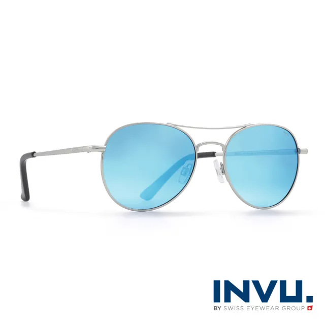 【INVU瑞士】來自瑞士濾藍光偏光水銀平面太陽眼鏡(水銀藍 T1700E)