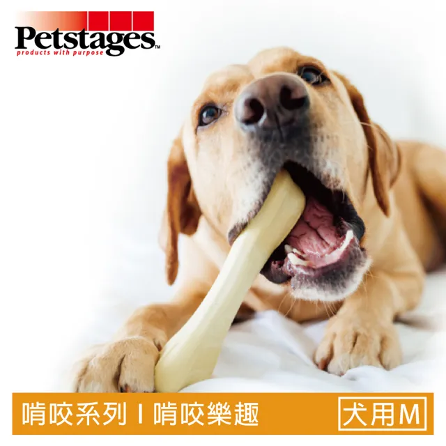 【Petstages】趣啃骨史迪克-M(雞肉風味 潔牙 耐咬 安全無毒 狗玩具)