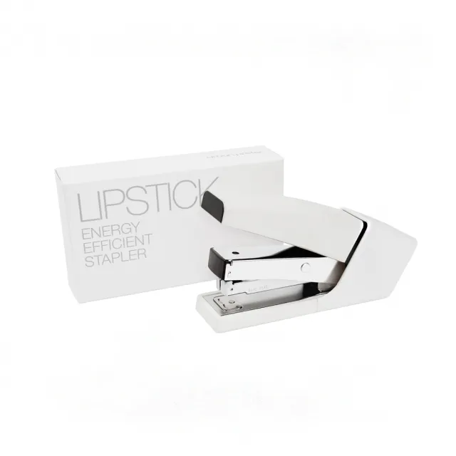 【urban prefer】LIPSTICK 口紅造型省力訂書機 NO.3L(雙排針/3號針/抽屜式儲針槽/安全置針槽)